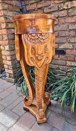 Chinoiserie wood pedestal - pedestal, with